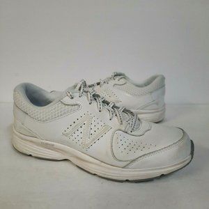 New Balance White Walking Shoes Sneakers Women’s Size 9.5 B WW411WT2 Lace Up EUC